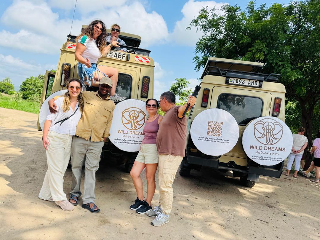 Safari guide with landscape